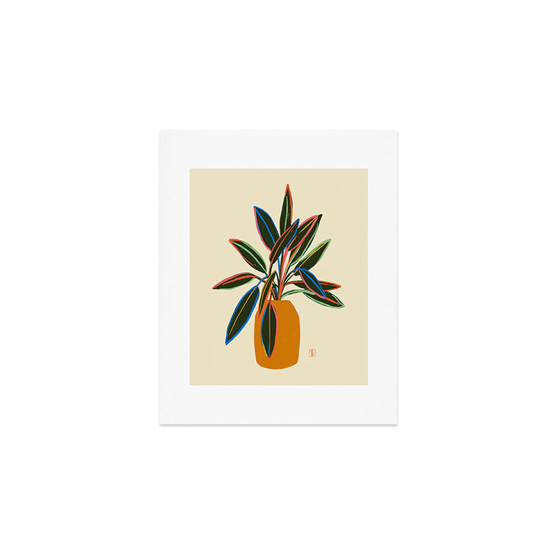 PLANT WITH COLOURFUL LEAVES  Art Print Gallery Image 1