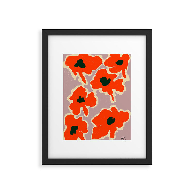 POPPY Framed Art Print