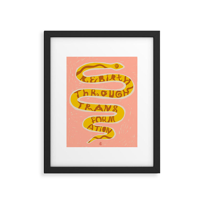 REBIRTH THROUGH TRANSFORMATION yellow Framed Art Print Gallery Image 5
