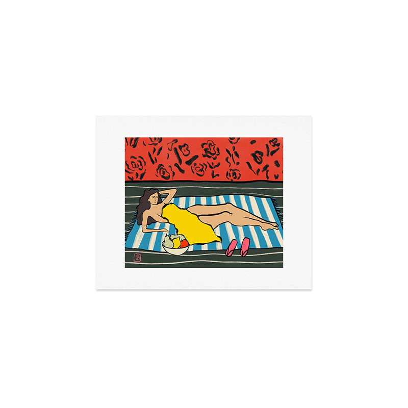 RESTING WOMAN Art Print Gallery Image 1