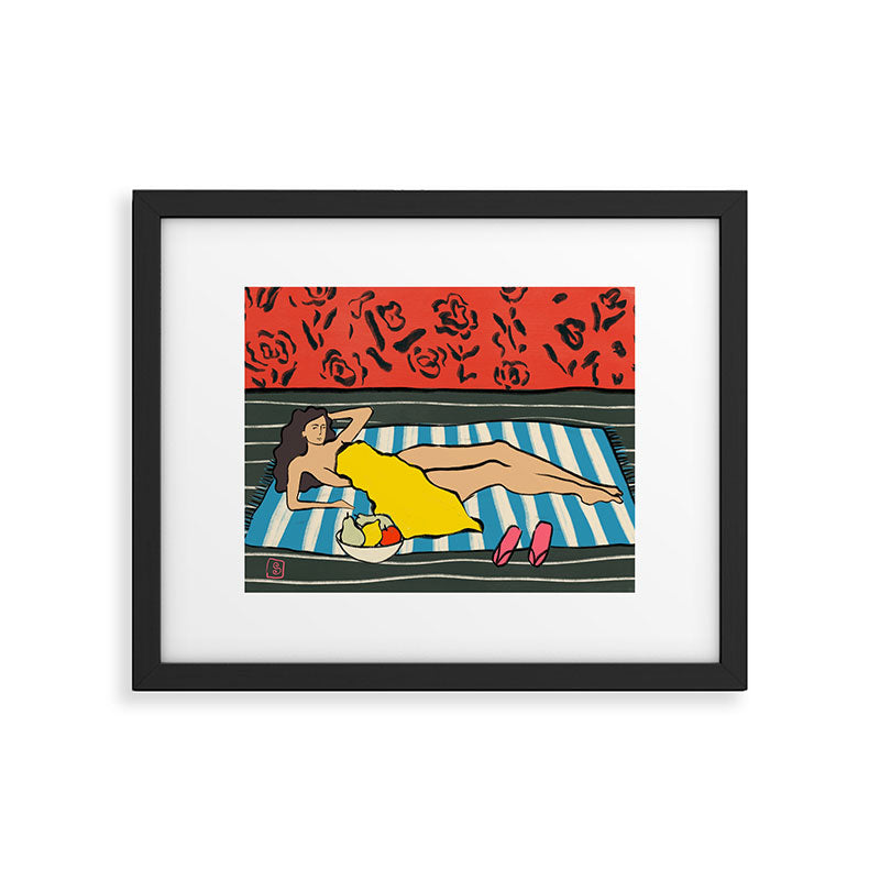 RESTING WOMAN Framed Art Print Gallery Image 5