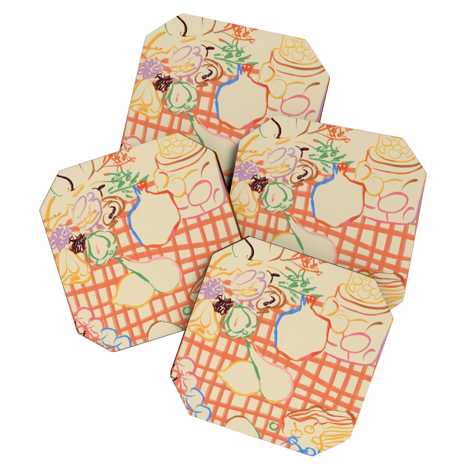 SUMMER FRUIT STILL LIFE Coaster Gallery Image 1