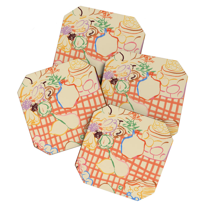 SUMMER FRUIT STILL LIFE Coaster Gallery Image 1