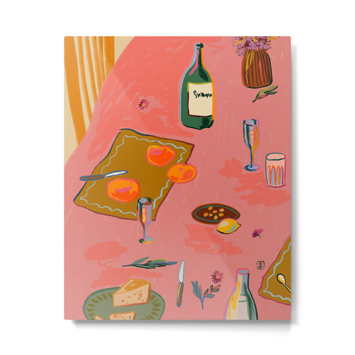 TANGERINES AND CHAMPAGNE Metal Print Gallery Image 1