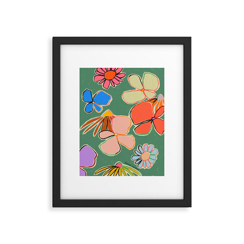 VINTAGE GARDEN GREEN Framed Art Print Gallery Image 5