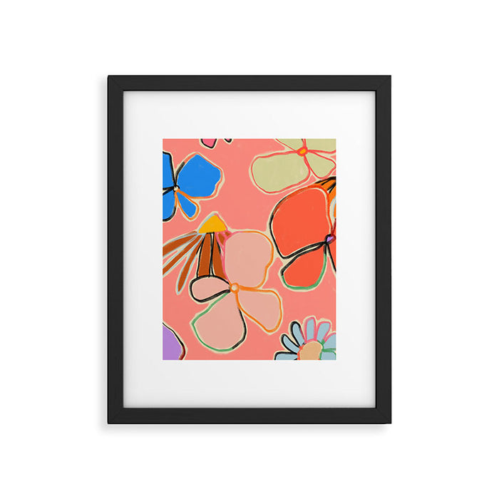 VINTAGE GARDEN PEACH Framed Art Print Gallery Image 1