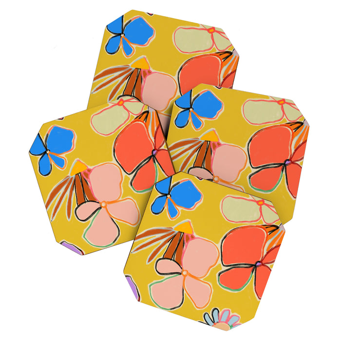 VINTAGE GARDEN YELLOW Coaster Gallery Image 1