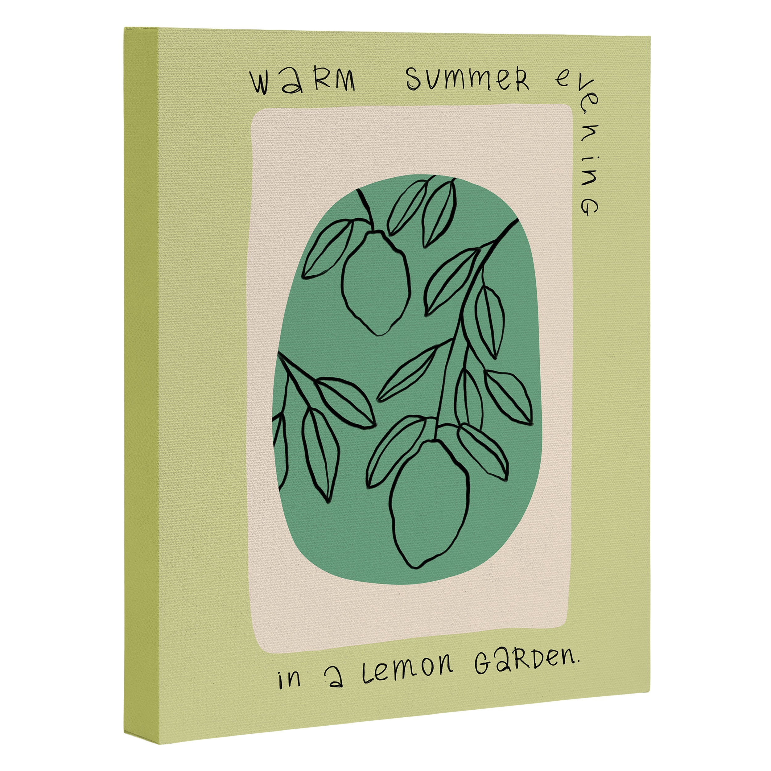  WARM SUMMER EVENING IN A LEMON GARDEN Canvas Print Gallery Image 3