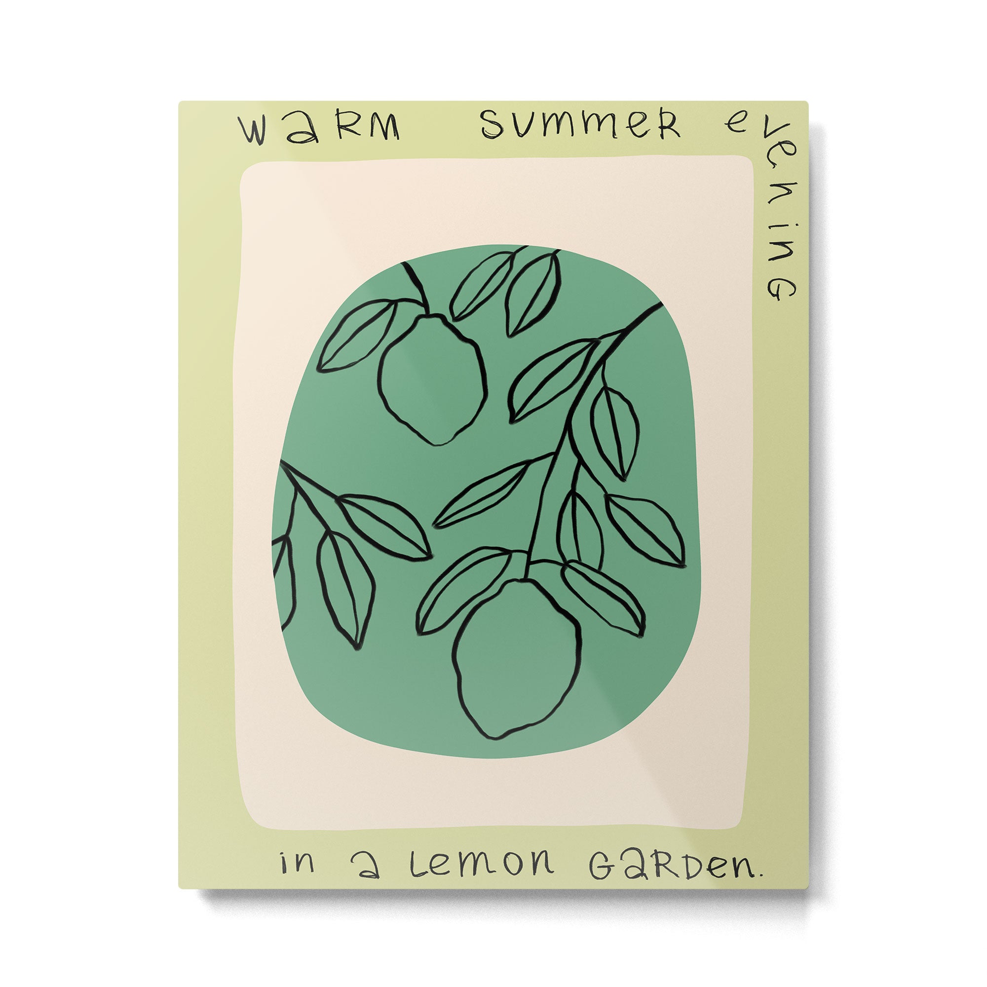  WARM SUMMER EVENING IN A LEMON GARDEN Metal Print Gallery Image 4