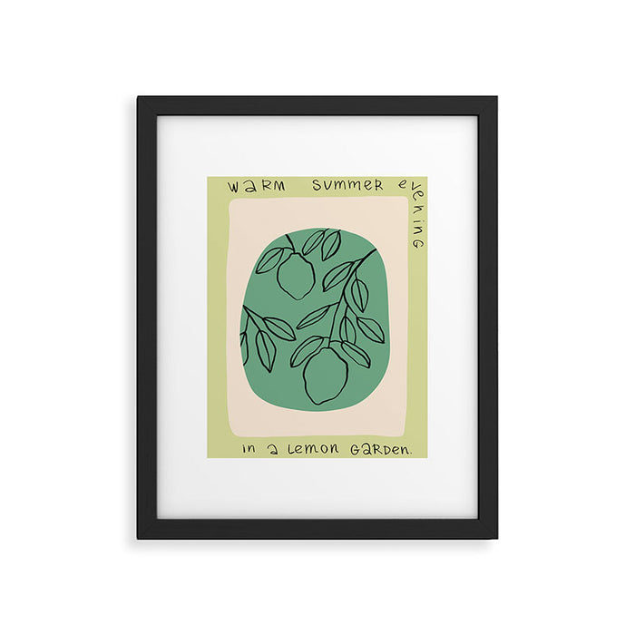  WARM SUMMER EVENING IN A LEMON GARDEN Framed Art Print Gallery Image 1