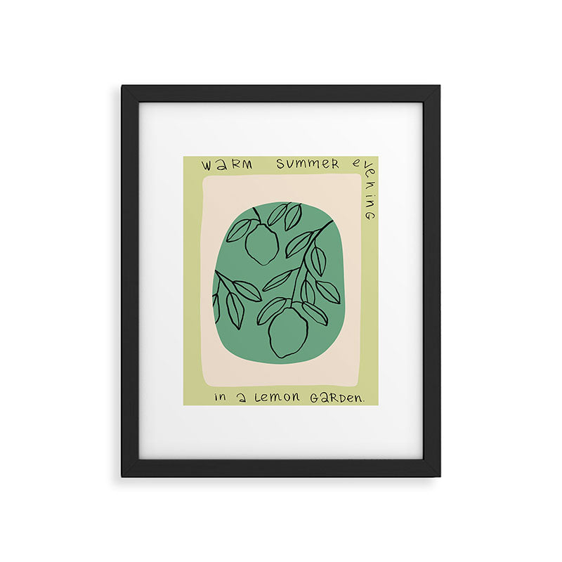  WARM SUMMER EVENING IN A LEMON GARDEN Framed Art Print Gallery Image 5