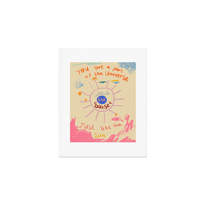 WATCH THE SUNSET Art Print Gallery Image 1