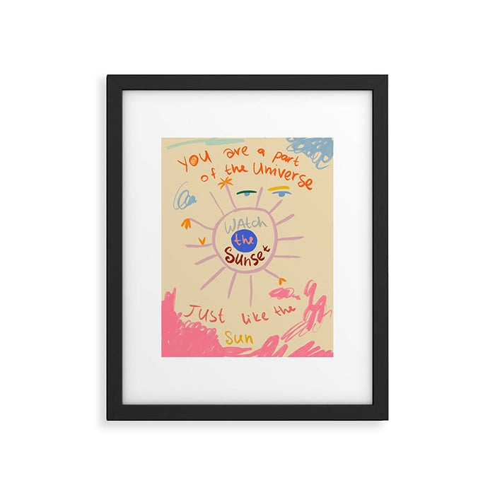 WATCH THE SUNSET Framed Art Print Gallery Image 1