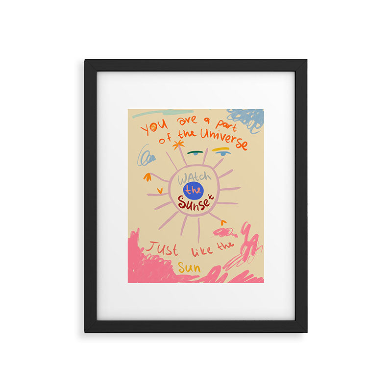 WATCH THE SUNSET Framed Art Print Gallery Image 5