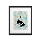 WOMAN IN A FIELD OF FLOWERS Framed Art Print Gallery Image 5