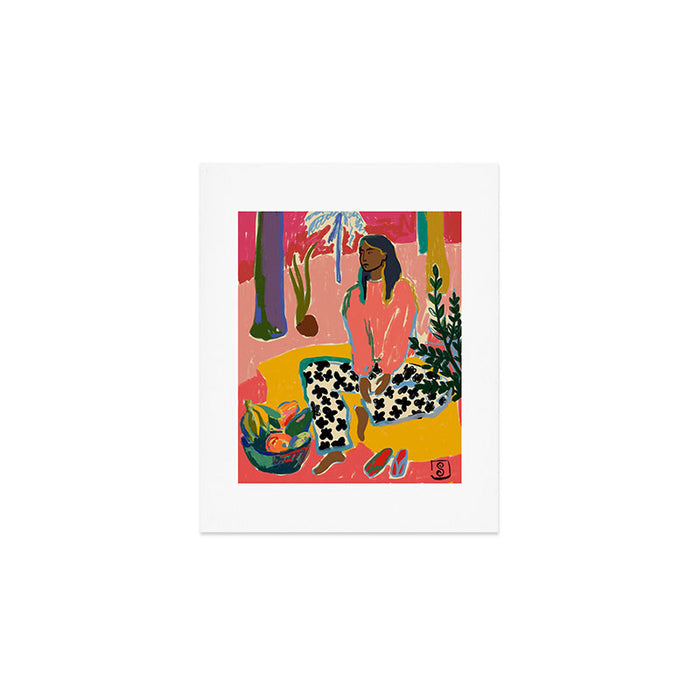 WOMAN WITH FRUIT Art Print Gallery Image 1