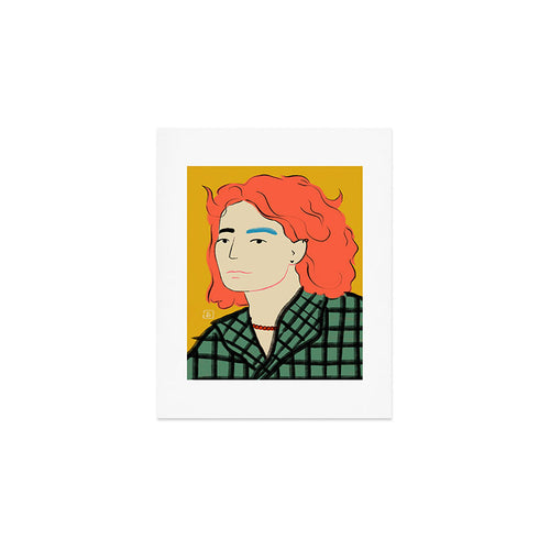 Wool Coat Girl Art Print