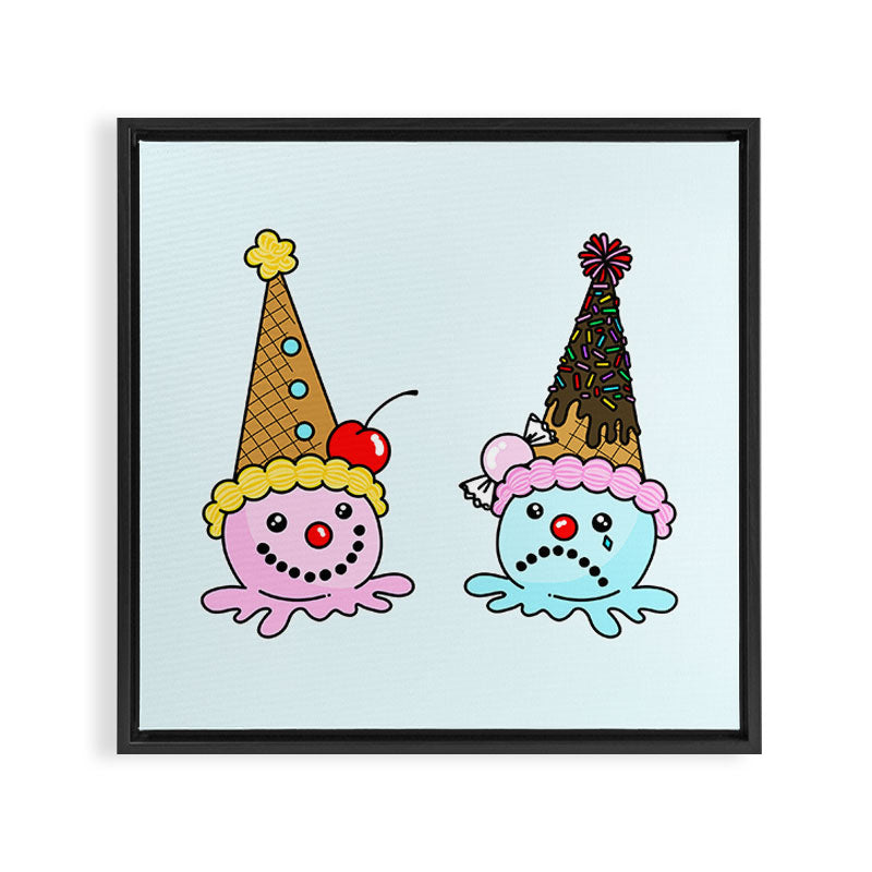 Clown Cones Framed Canvas Print Gallery Image 3