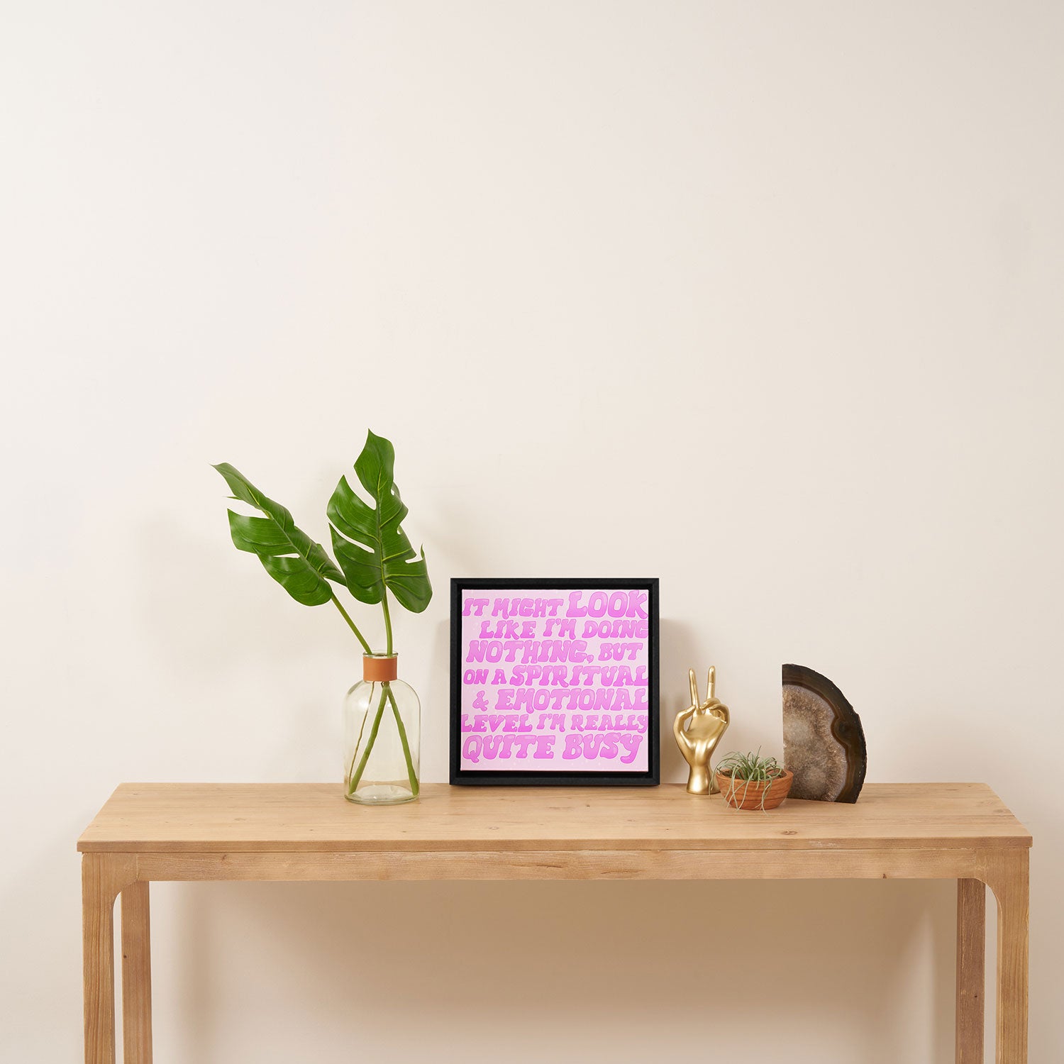 Spiritually & Emotionally Busy Framed Canvas Print Gallery Image 3
