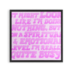 Spiritually & Emotionally Busy Framed Canvas Print Gallery Image 3