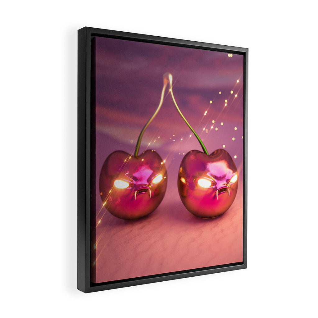 Evil Cherries Framed Canvas Print Gallery Image 2