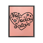 not today satan I Framed Canvas Print Gallery Image 8