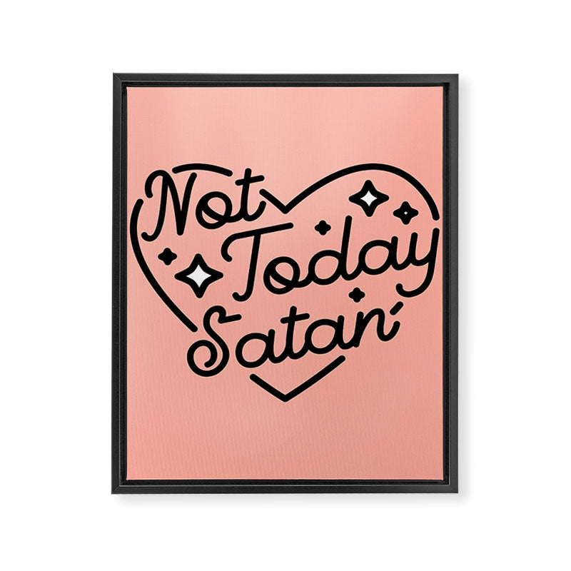 not today satan I Framed Canvas Print Gallery Image 8