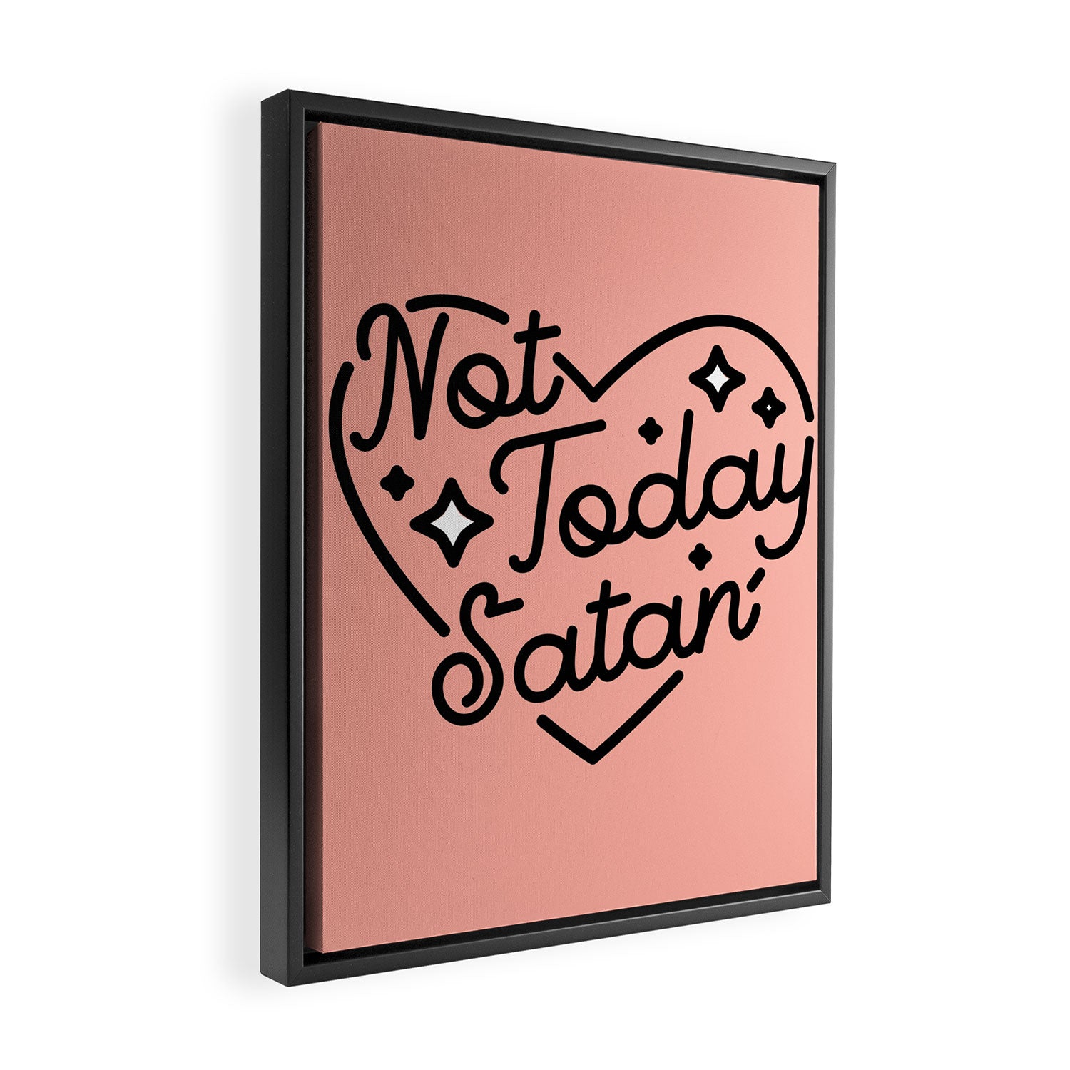 not today satan I Framed Canvas Print Gallery Image 2