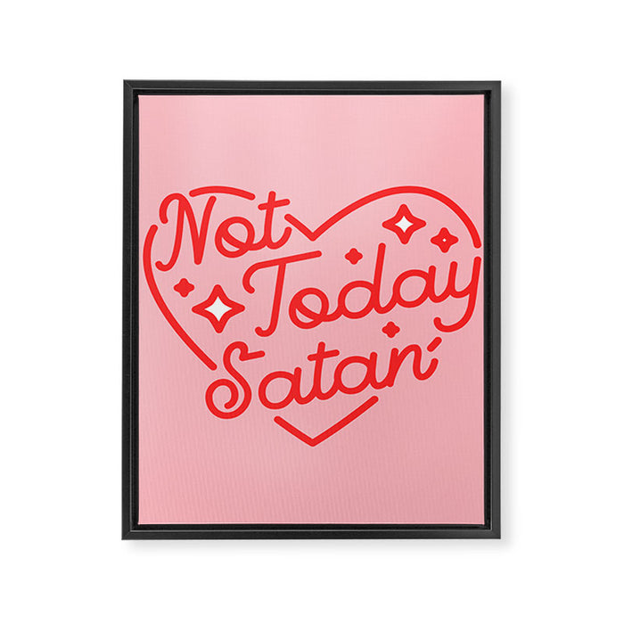 not today satan II Framed Canvas Print Gallery Image 1