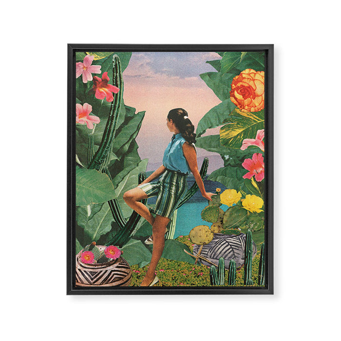 Botanical Cove Framed Canvas Print Gallery Image 1
