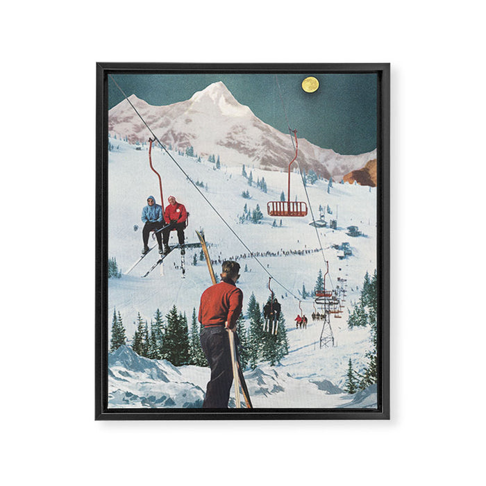 Bridger Skiing Framed Canvas Print Gallery Image 1