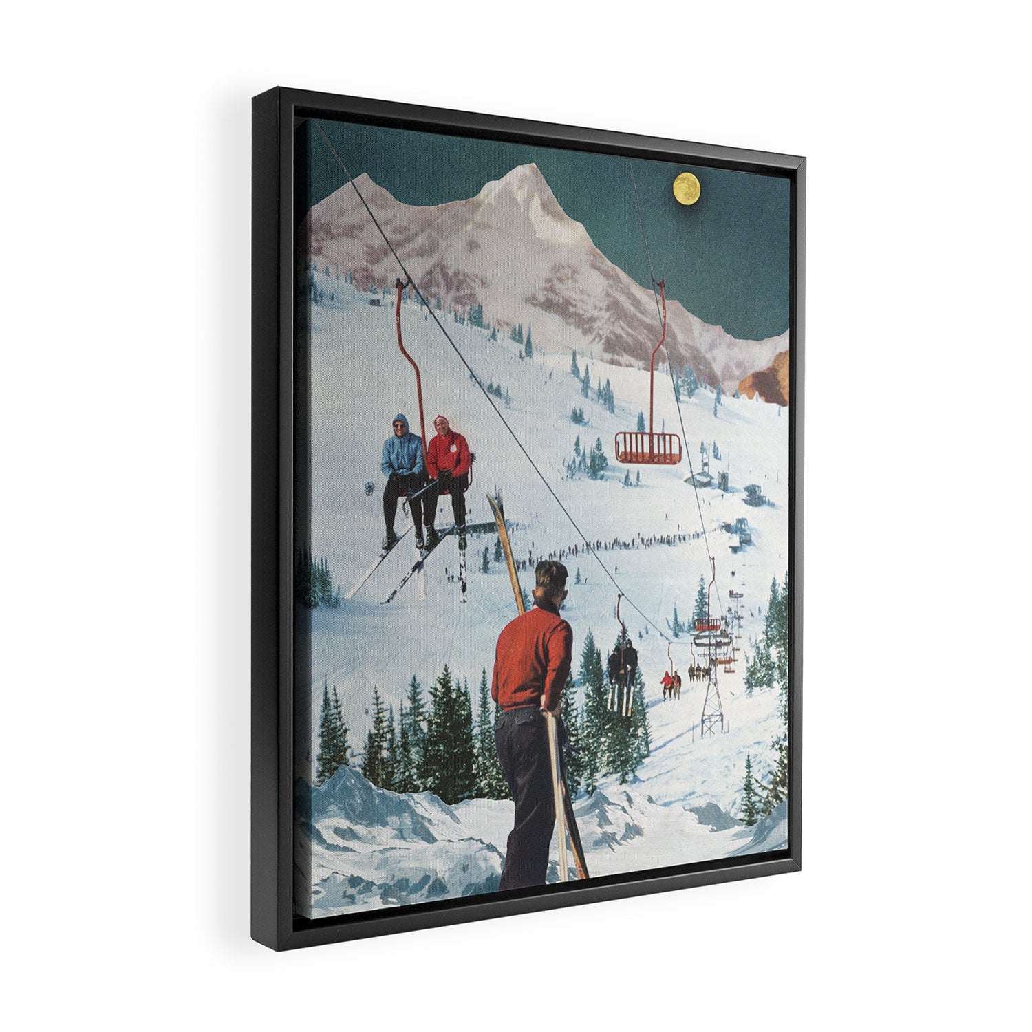 Bridger Skiing Framed Canvas Print Gallery Image 2