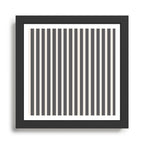 Charcoal and Cream Stripes Framed Art Print Gallery Image 1