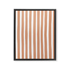 Coral Hand-Drawn Stripes Framed Canvas Print Gallery Image 8