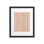 Coral Hand-Drawn Stripes Framed Art Print Gallery Image 6