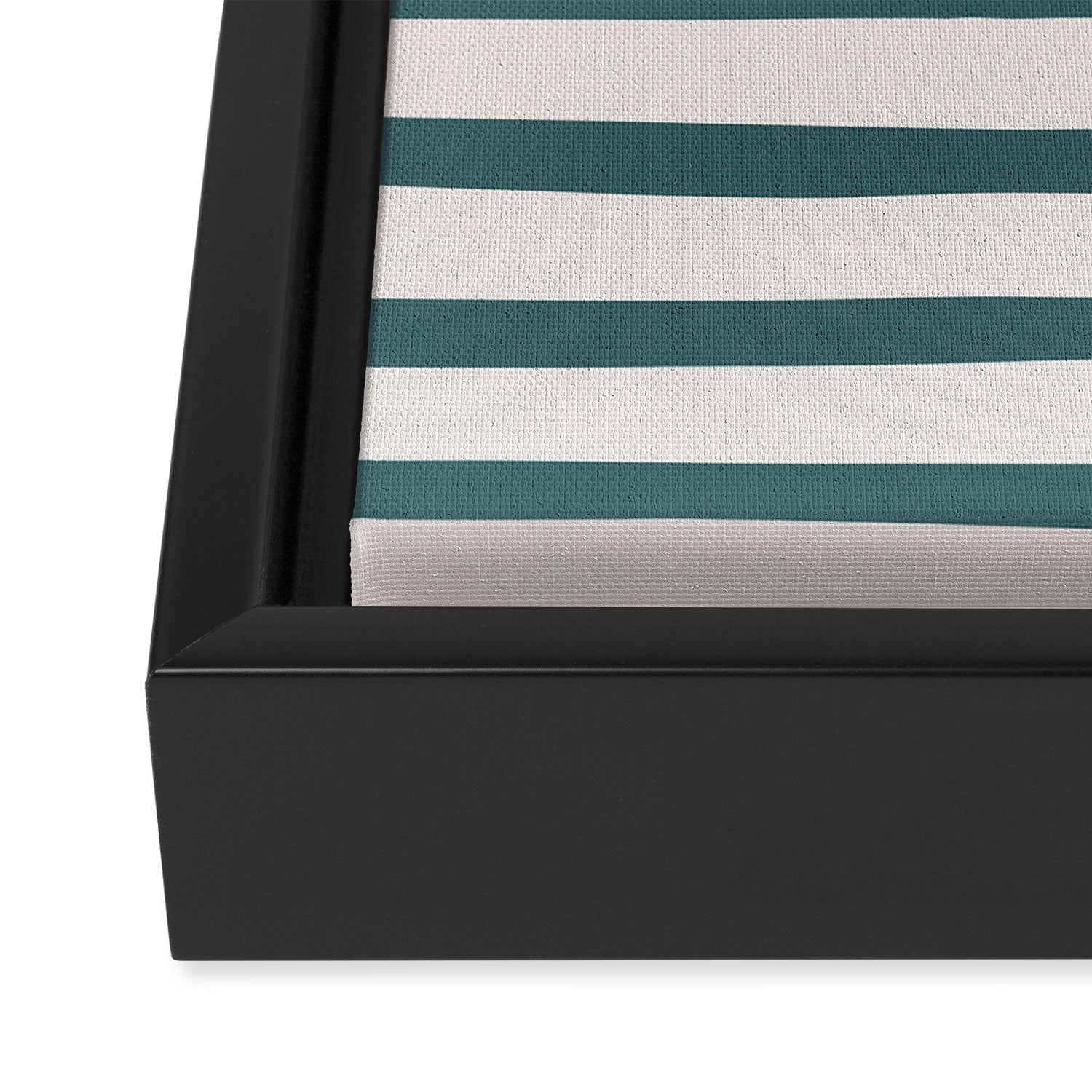 Evergreen Stripes Framed Canvas Print Gallery Image 3