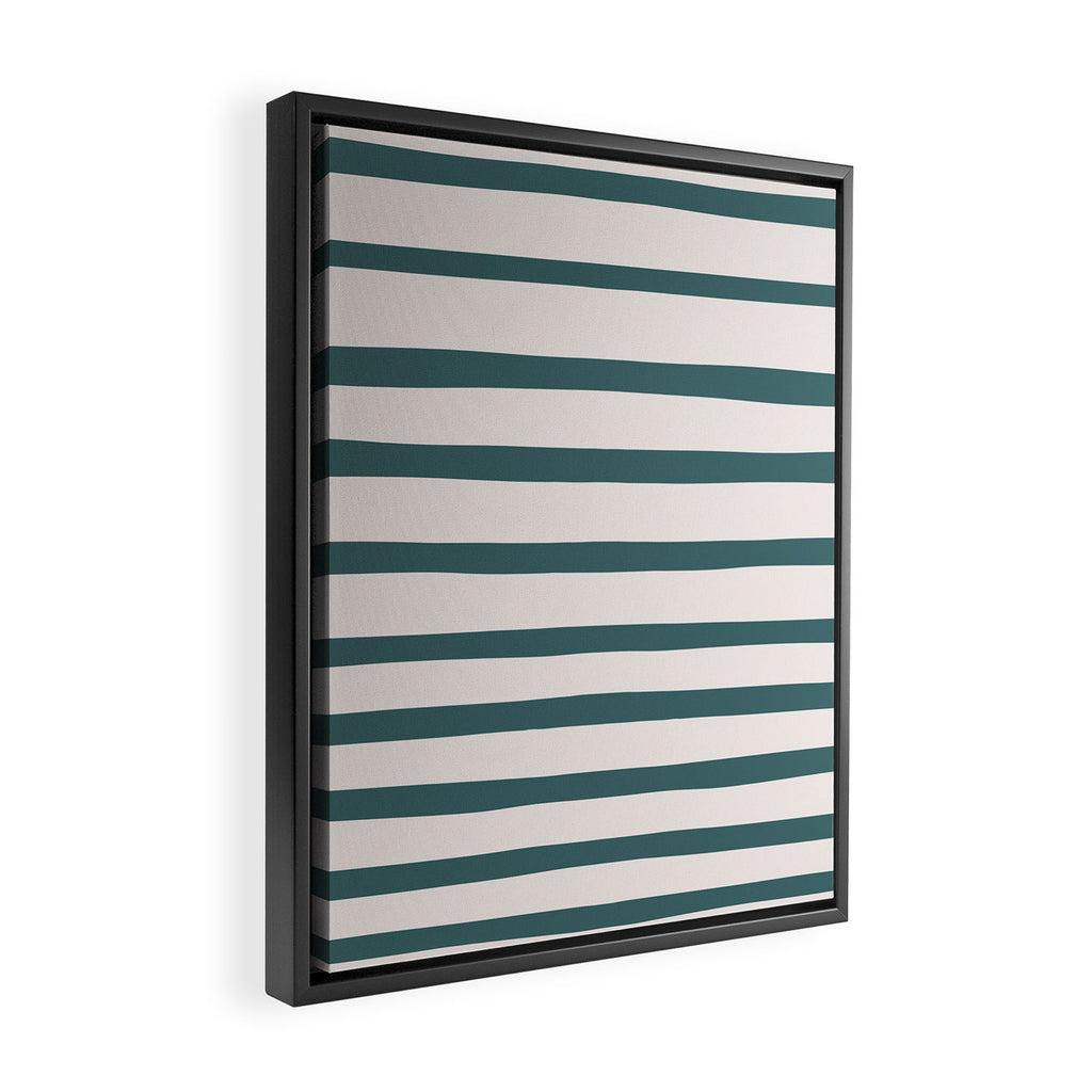 Evergreen Stripes Framed Canvas Print Gallery Image 2