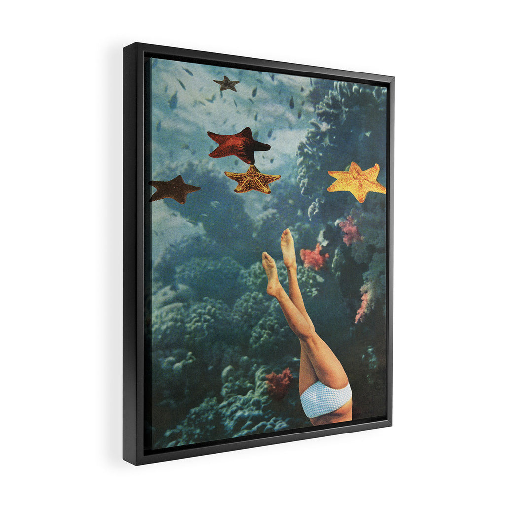 Mermaid Framed Canvas Print Gallery Image 2
