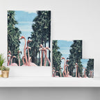 Palm Trees & Flamingos Canvas Print Gallery Image 3