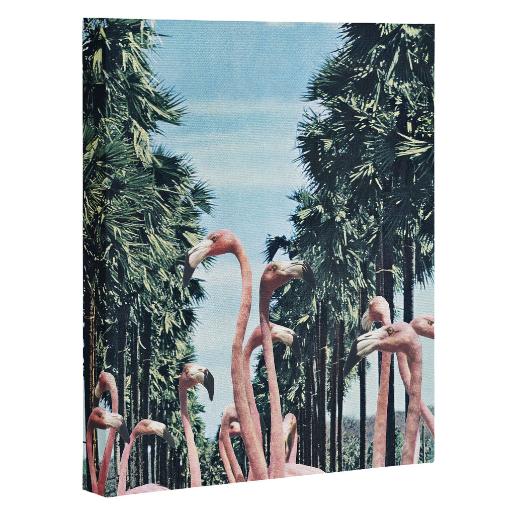 Palm Trees & Flamingos Canvas Print Gallery Image 3