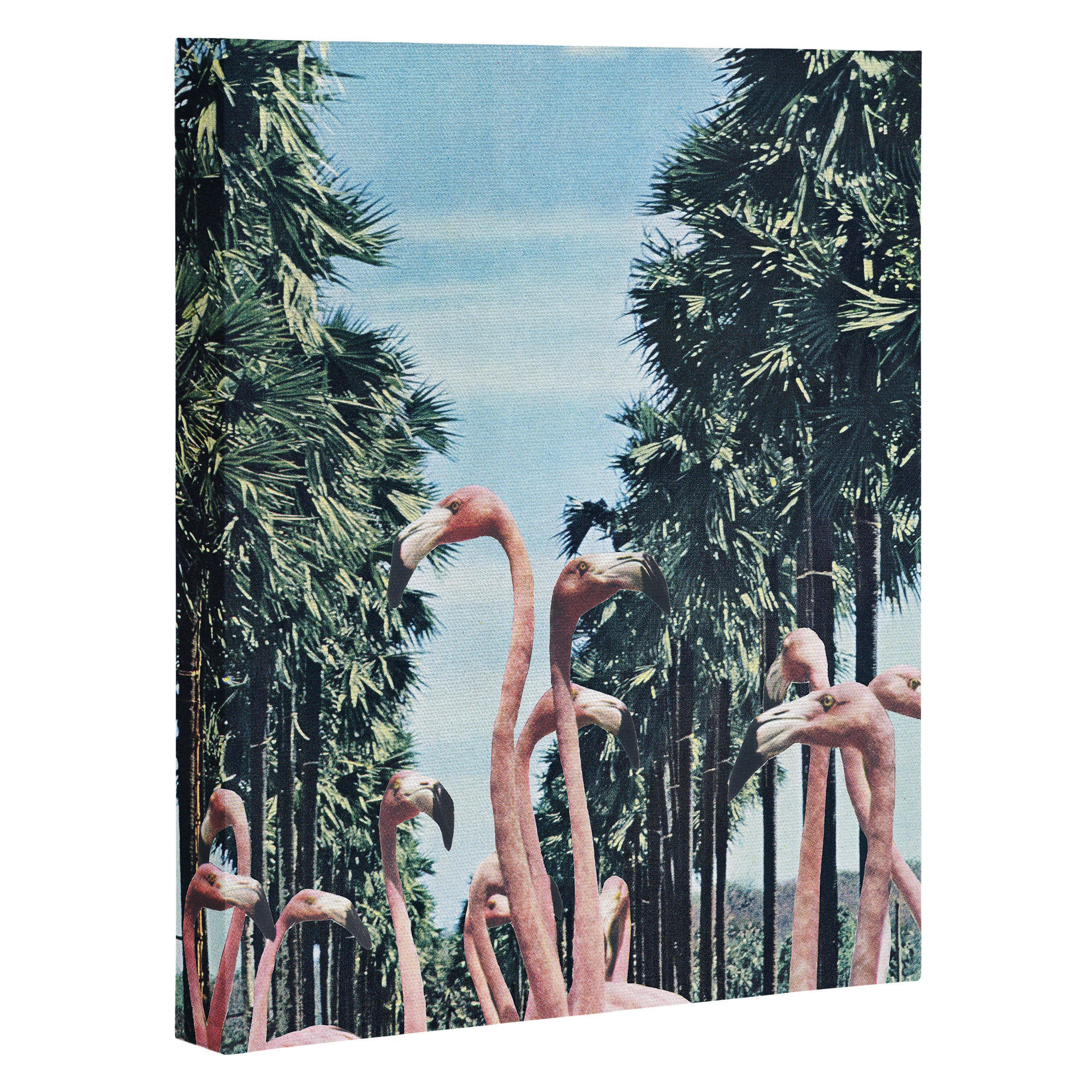 Palm Trees & Flamingos Canvas Print Gallery Image 3