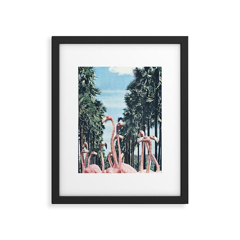 Palm Trees & Flamingos Framed Art Print Gallery Image 6