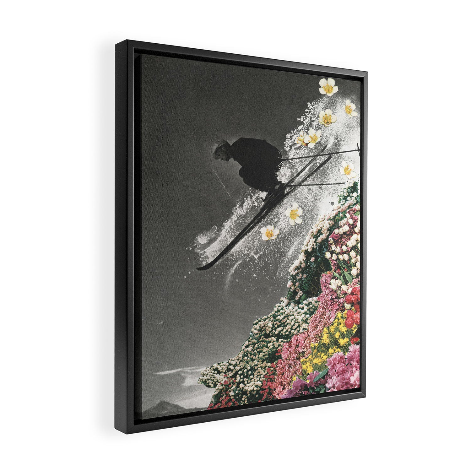 Spring Skiing Framed Canvas Print Gallery Image 2