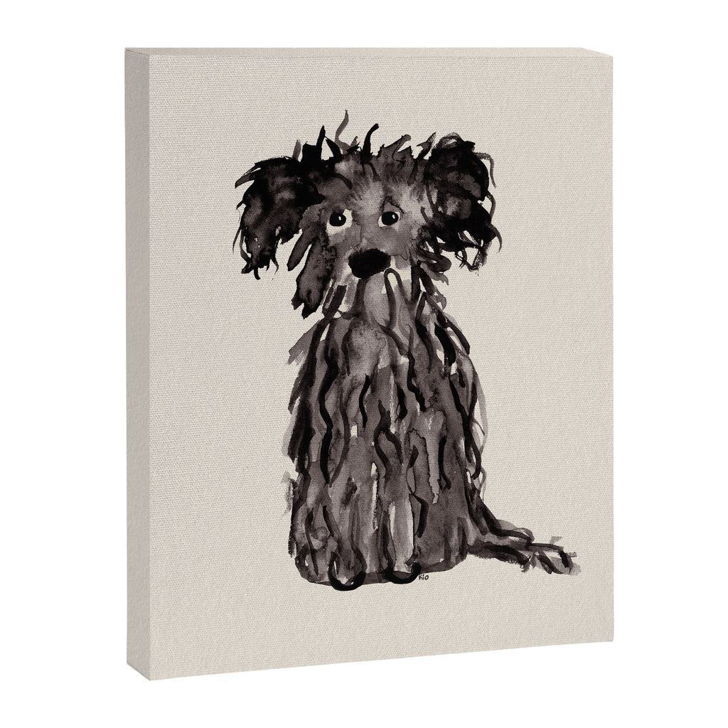 A scruffy little dog watercolor painting  Canvas Print Gallery Image 8