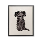 A scruffy little dog watercolor painting  Framed Canvas Print Gallery Image 8