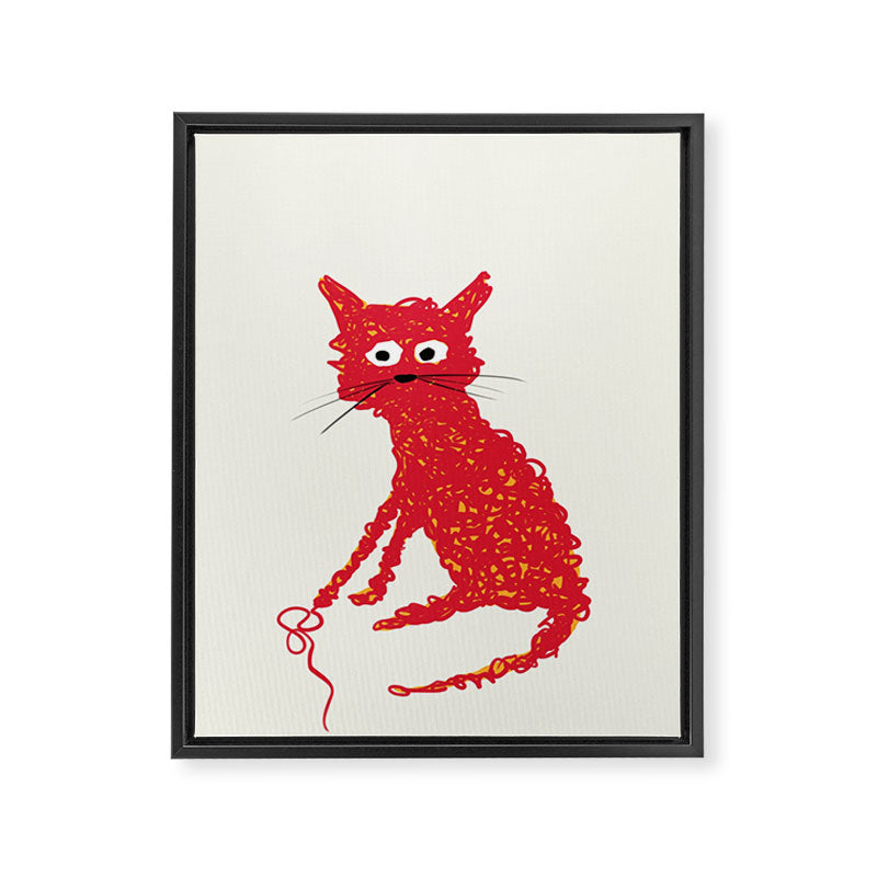 Alfred cat Framed Canvas Print Gallery Image 6