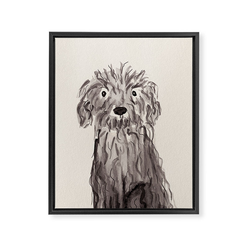 Another oodle dog watercolor painting  Framed Canvas Print Gallery Image 8