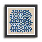 Blue flower pattern Framed Art Print Gallery Image 1