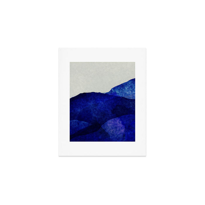 Blue hills abstract Art Print Gallery Image 1