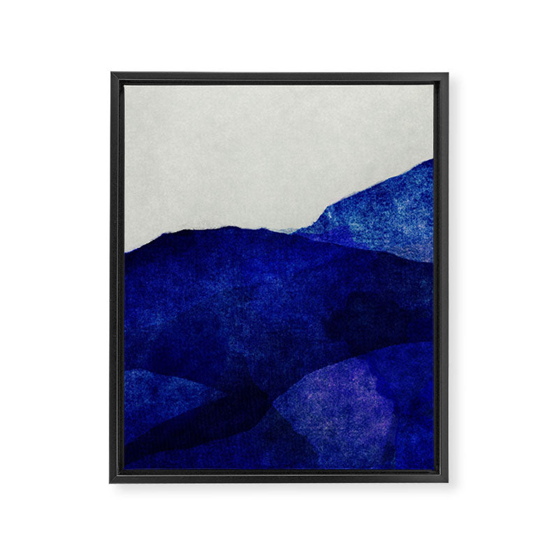 Blue hills abstract Framed Canvas Print Gallery Image 8